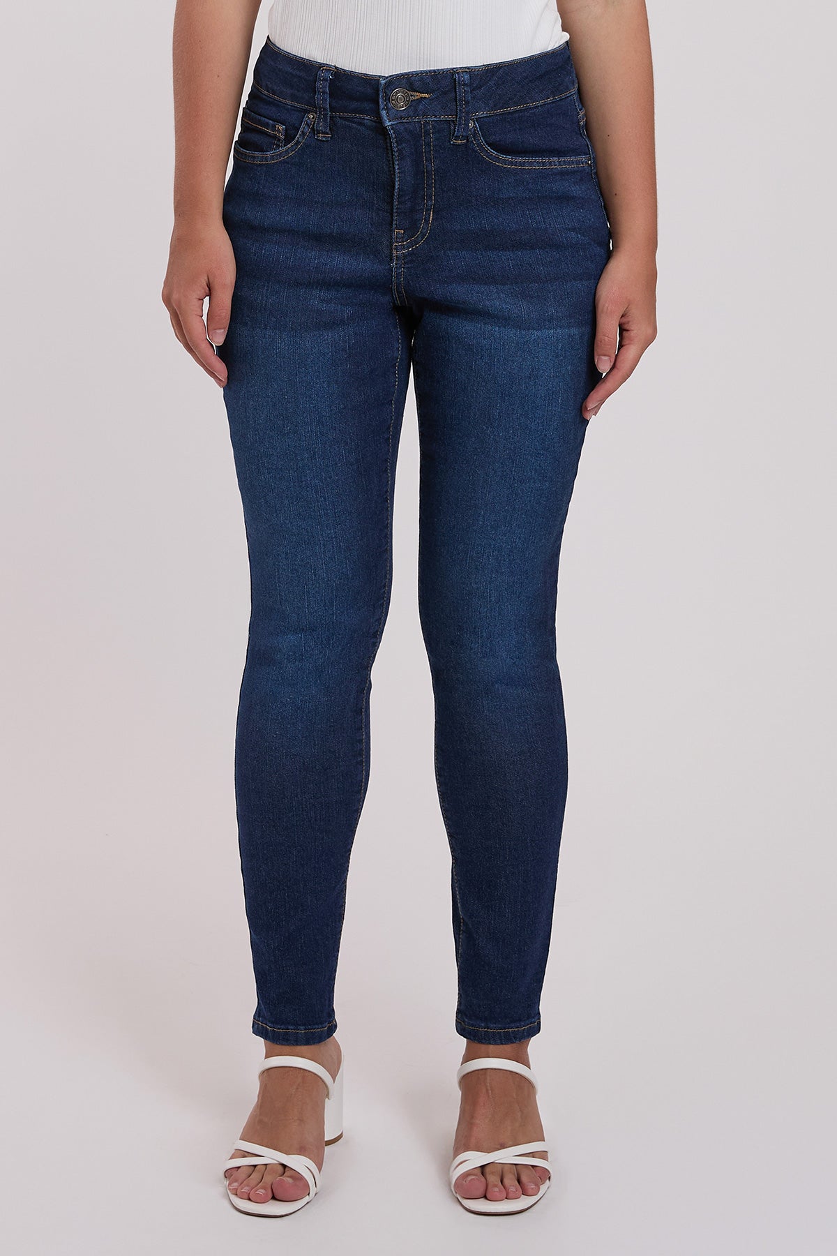 Ymi Women's Petite Sustainable High Rise Skinny Jeans - MeeeShop Women's Fashion