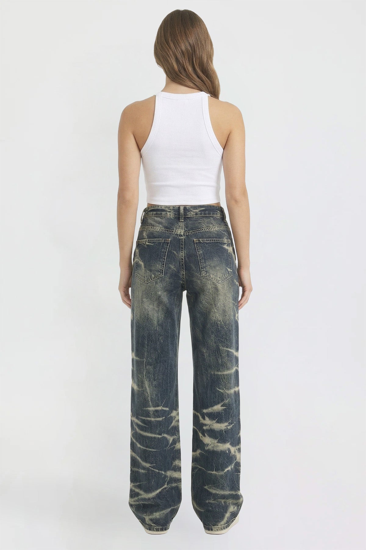 Ymi Women's Wide Leg Essential Baggy Jeans in S Midnight Sky Blue view 6 - Women'S Wide Jeans Outfit (bottom)