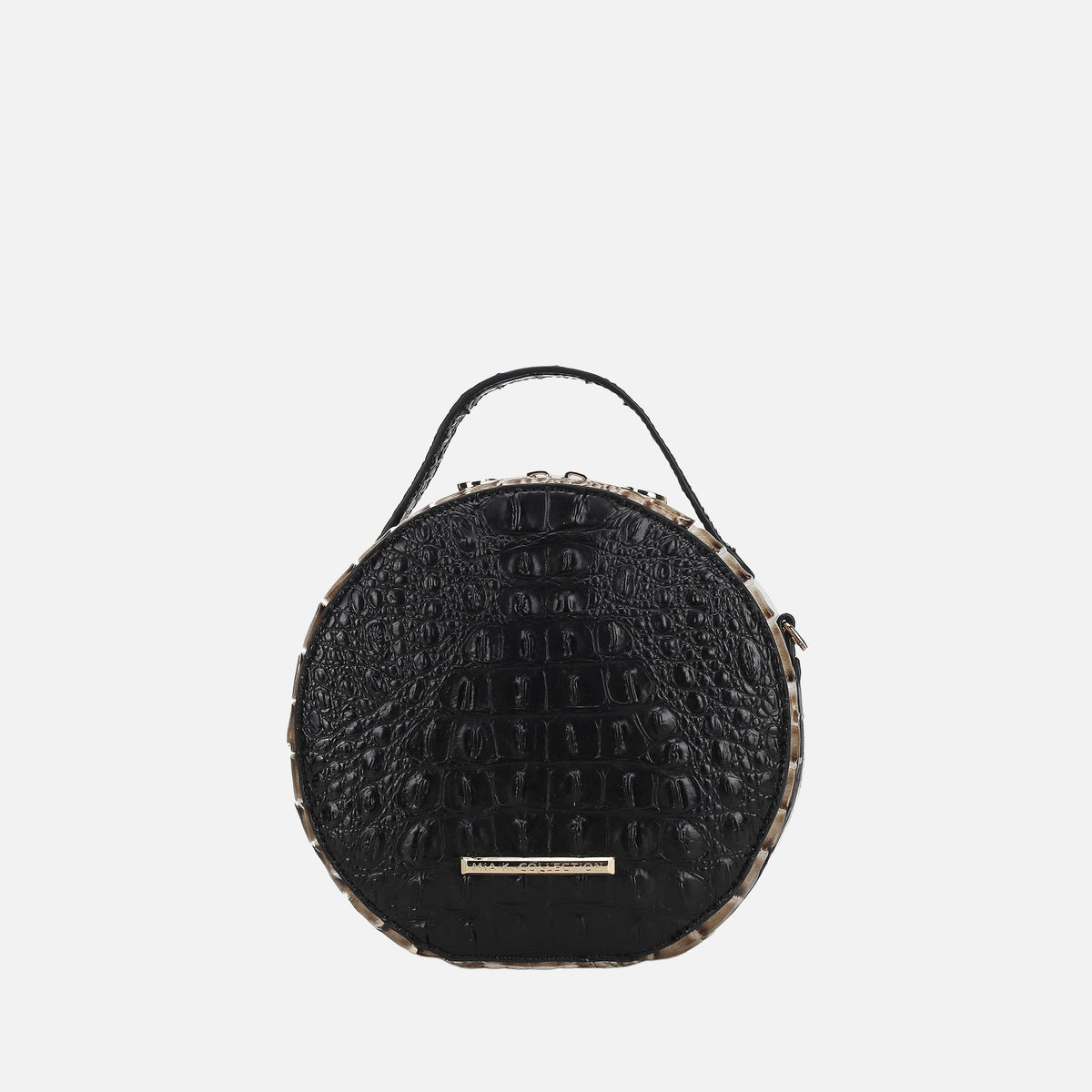 Ynnari Croc Round Crossbody Bag in Croco Red view 7 - Una Crossbody