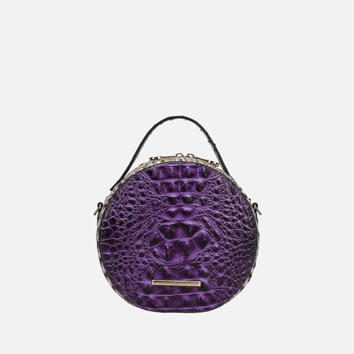 Ynnari Croc Round Crossbody Bag in Croco Yellow view 9 - Una Crossbody