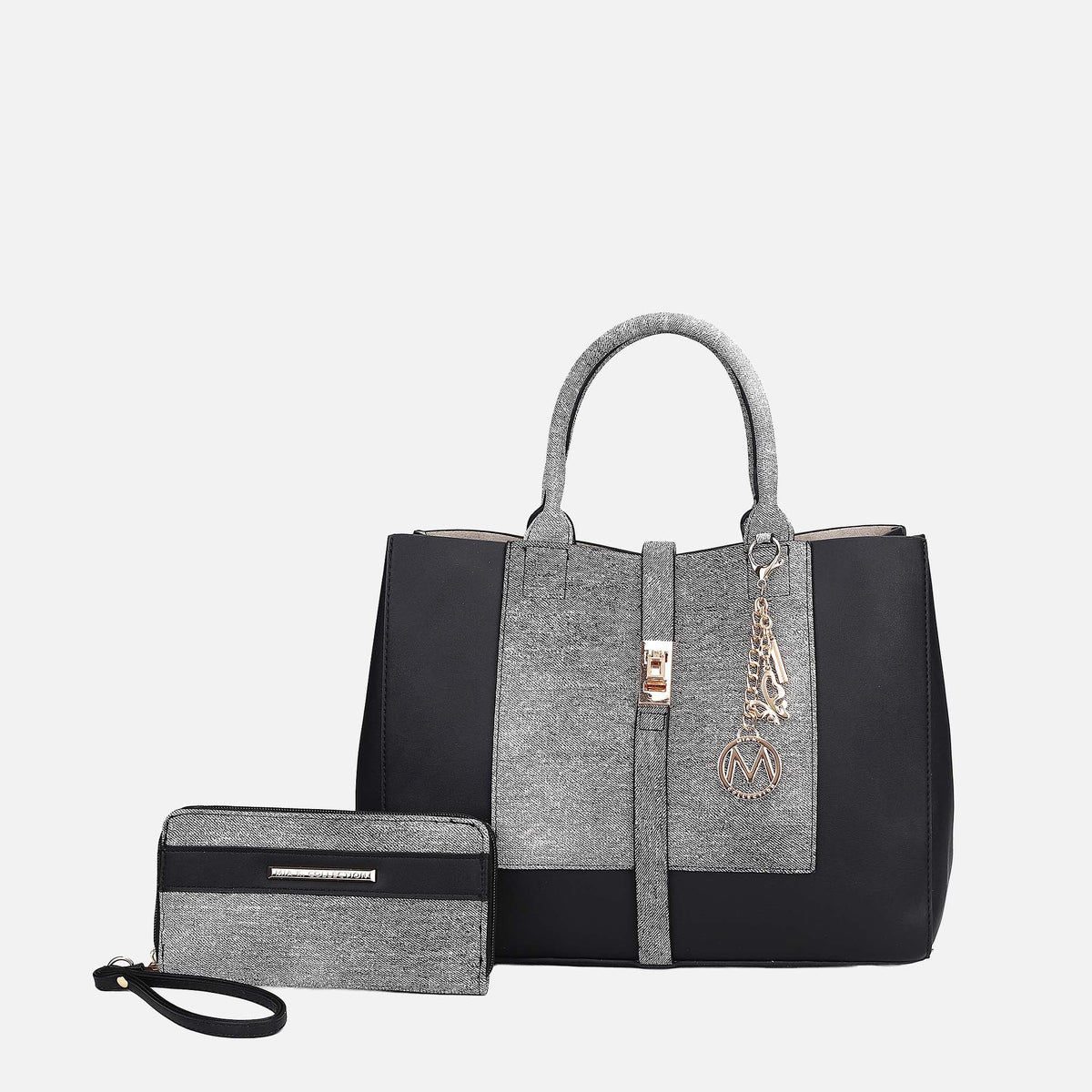 Yola Ii Tote Bag and Wallet Set in Navy view 6 - Yola Tote Bag (one-piece)