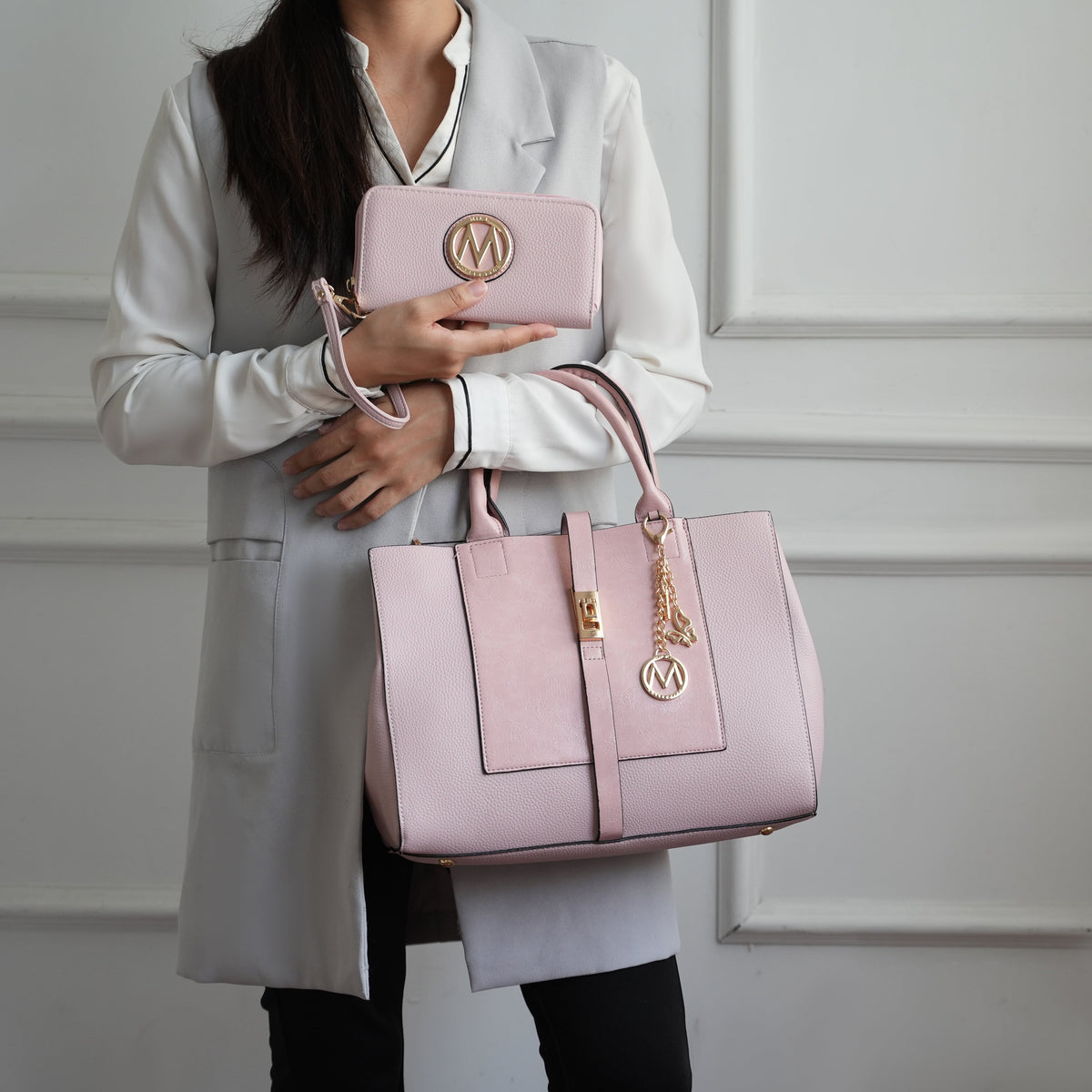 Yola Shoulder Bag and Wallet Set in Coffee view 2 - Yolanda Shoulder Bag (one-piece)
