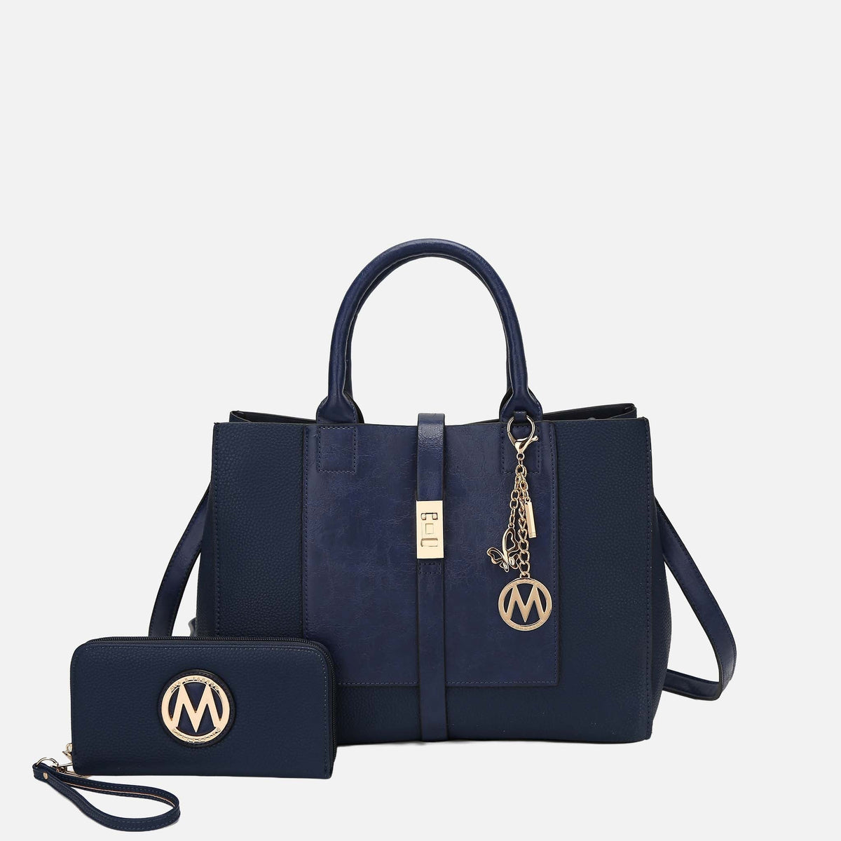 Yola Shoulder Bag and Wallet Set in Midnight Blue view 6 - Yolanda Shoulder Bag (one-piece)