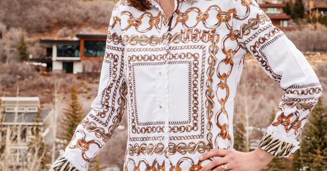 Women's fashion 2026 clothing featuring Link Pattern Cape Cod shirt