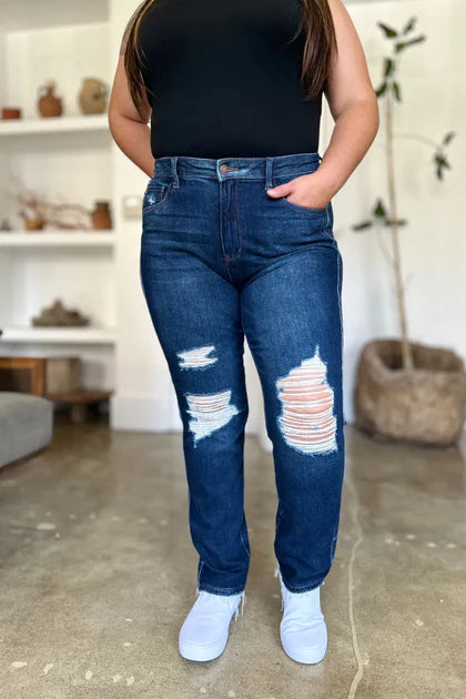 casual chic outfits women high waist rigid magic jeans Judy Blue full size