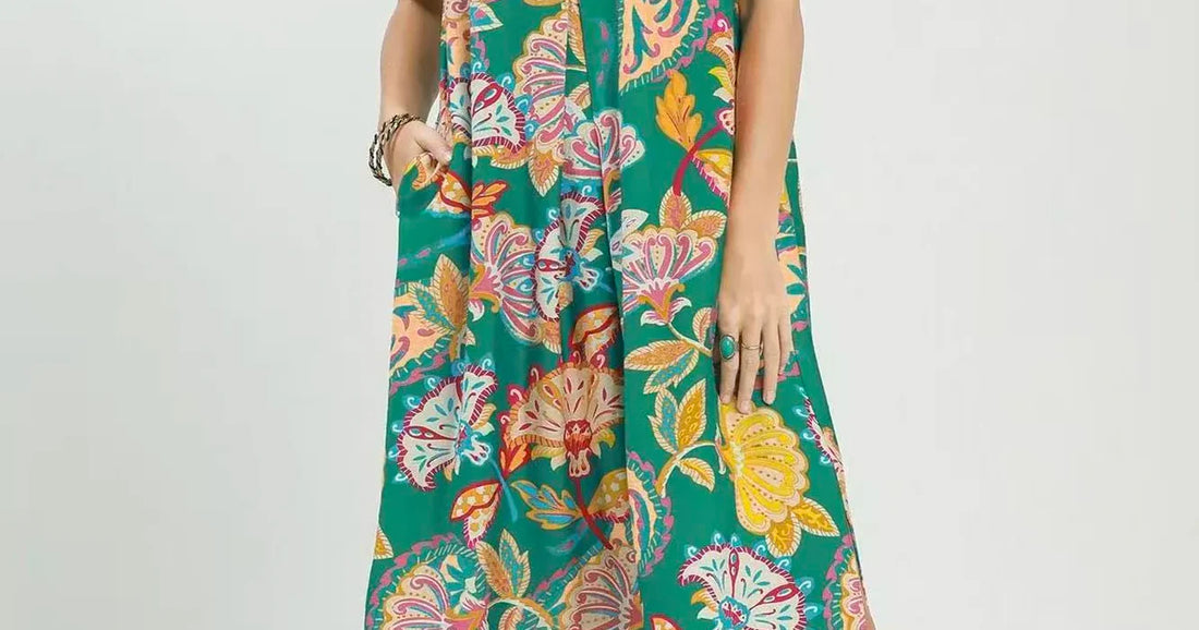 cute outfits under $50 women dresses featuring the Umgee Paisley Floral Sleeveless Midi Dress from MeeeShop USA boutique.