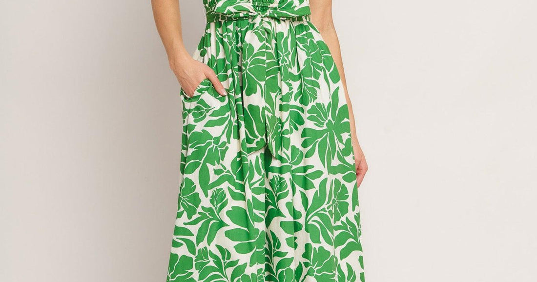 women's fashion 2026 Bloom Energy Woven Midi Dress showcased in elegant boutique setting at MeeeShop USA