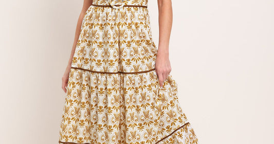 Summer dress outfits for women featuring the Dainty Flora woven maxi dress in floral print