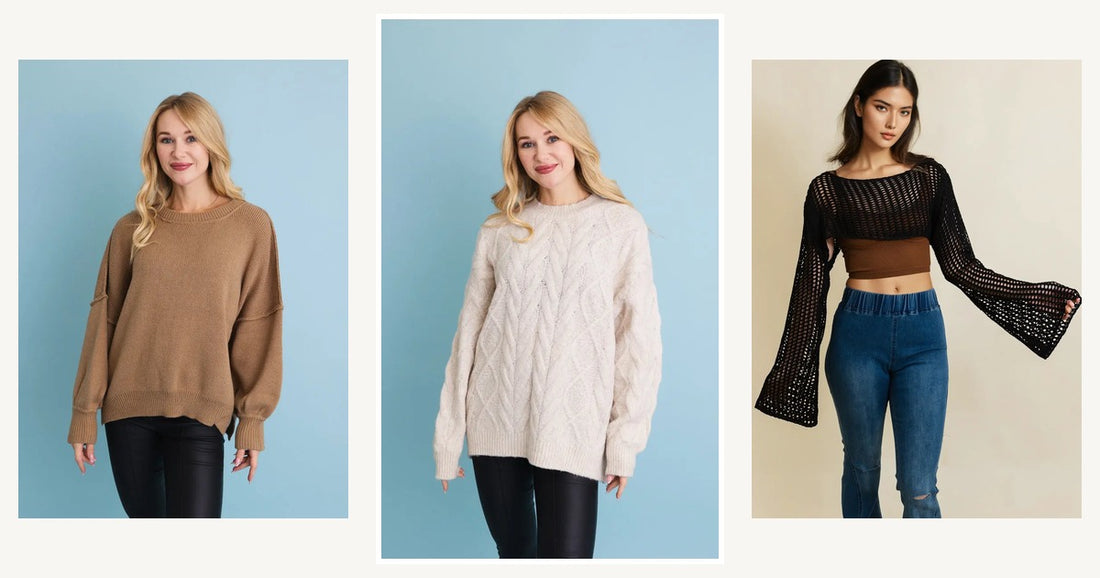 Layering Chunky and Lightweight Knitwear Seamlessly - Cardigans Sweaters outfit ideas and women's fashion guide at MeeeShop