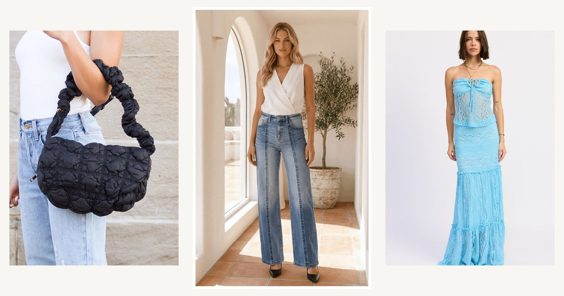 2022 Spring Summer Trends — Claudia Tummy Control 90's Vintage High Rise Stretch Wide Jeans