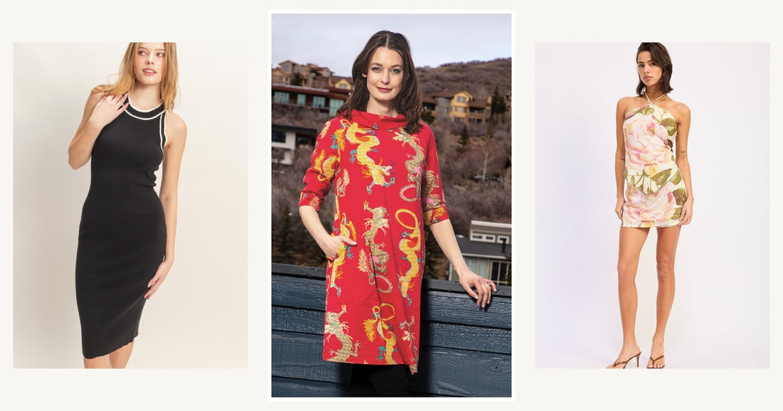 New Norm Plus Size Dresses — Audrey Retro Dress Red Dragons