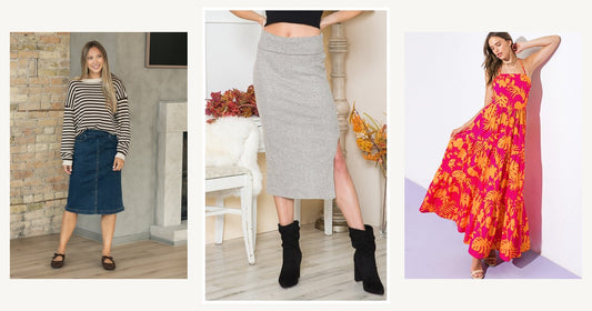 Fall Head Over Heels For These New Summer Bags — Strech Rib Skirt with Slit