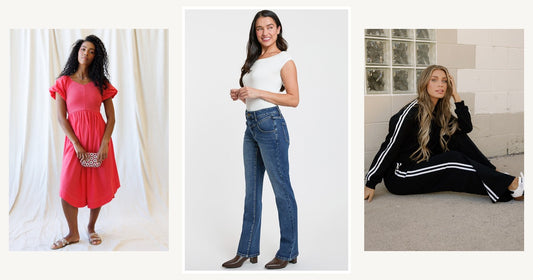Travel Capsule Wardrobe For Women Jeans Jackets Dresses Us Meeeshop — Ymi Women's Contour V-front Bootcut Jeans