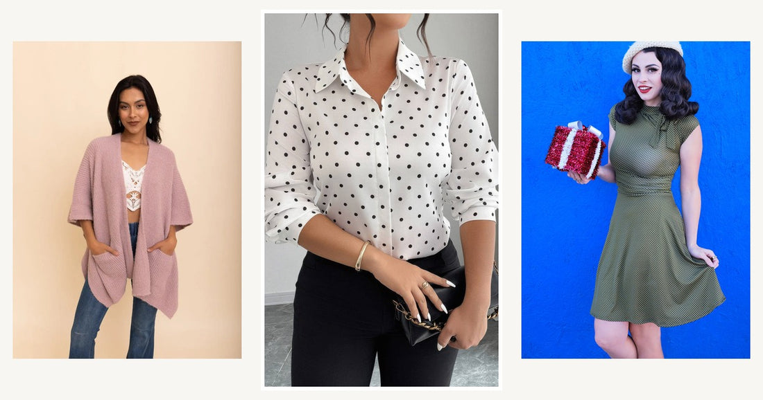 Essential Tips For Plus Size Women Clothing — Plus Size Polka Dot Button up Long Sleeve Shirt