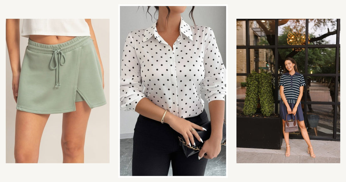 The Most Flattering Skirts For Curvy Women Style Tips You Need — Plus Size Polka Dot Button up Long Sleeve Shirt