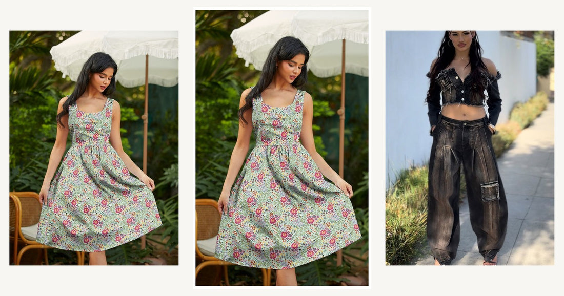 Look Stunning With Oddi Full Size Love You Forever Square Neck Midi Dress — Retrolicious Floral Cats Fit & Flare Dress