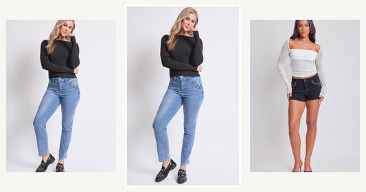 Summer Capsule Wardrobe With Denim Jeans — Ymi Women's High Rise Basic 5 Pocket Straight Jeans