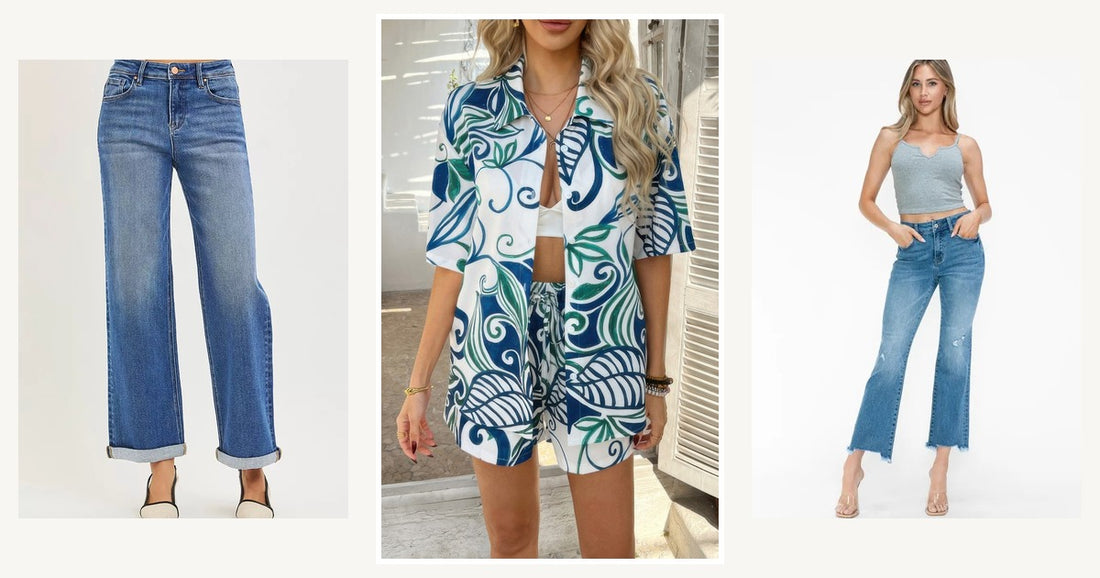 Holiday Outfit Ideas — Two Pieces Floral Print Button Down Sets