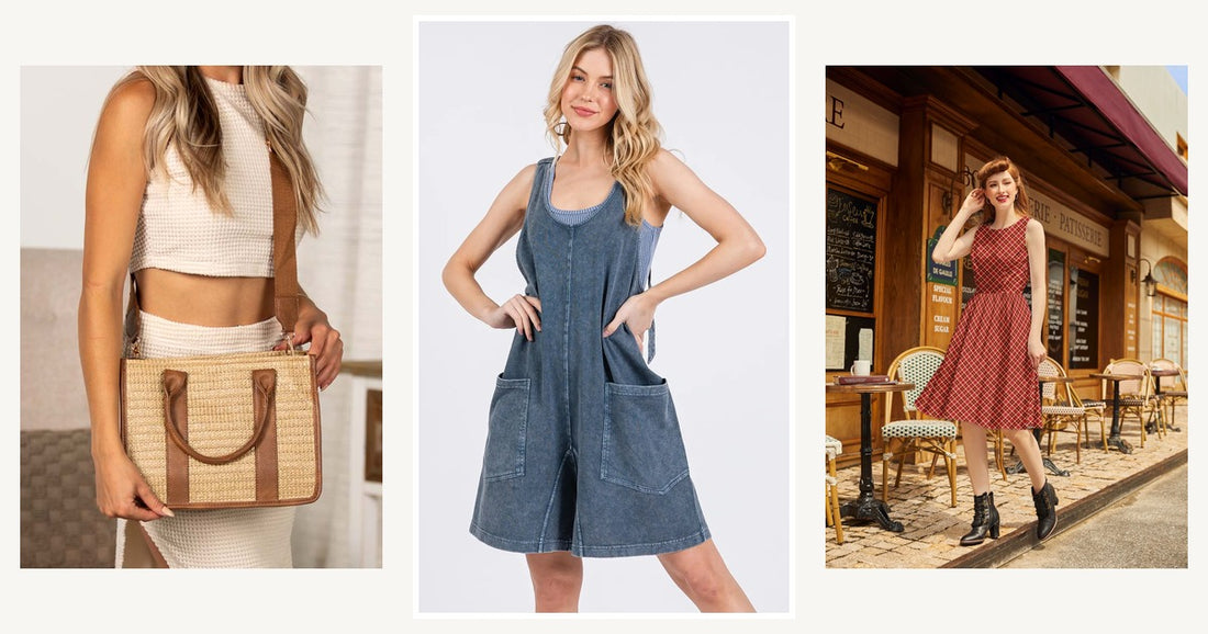 The Ultimate Guide To Rocking Rompers And Jumpsuits This Season — Mittoshop Low Scoop Neck Tank Washed French Terry Romper