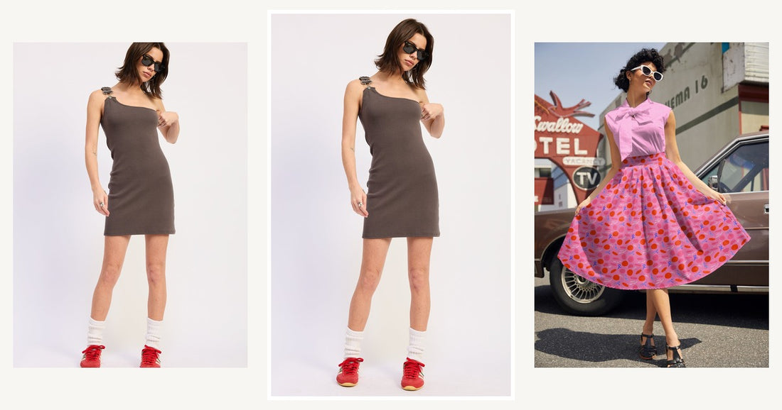 New Styles In Natural And Richly Luxurious Clothing Trend Forward For Women — Emory Park Dione Mini Dress