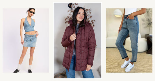Womens Trendy Outerwear And Accessories That Complete Any Look — Ymi Detailed Snap Puffer Jacket