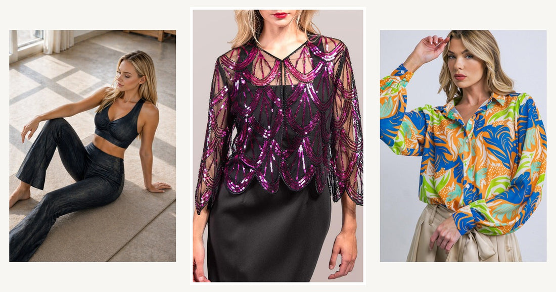 Tip For Selecting Womens Tops Shop New Style Womens Tops — Sequin Beaded Retro Style Cropped 3/4 Sleeves Vintage Shawl Cardigan Top