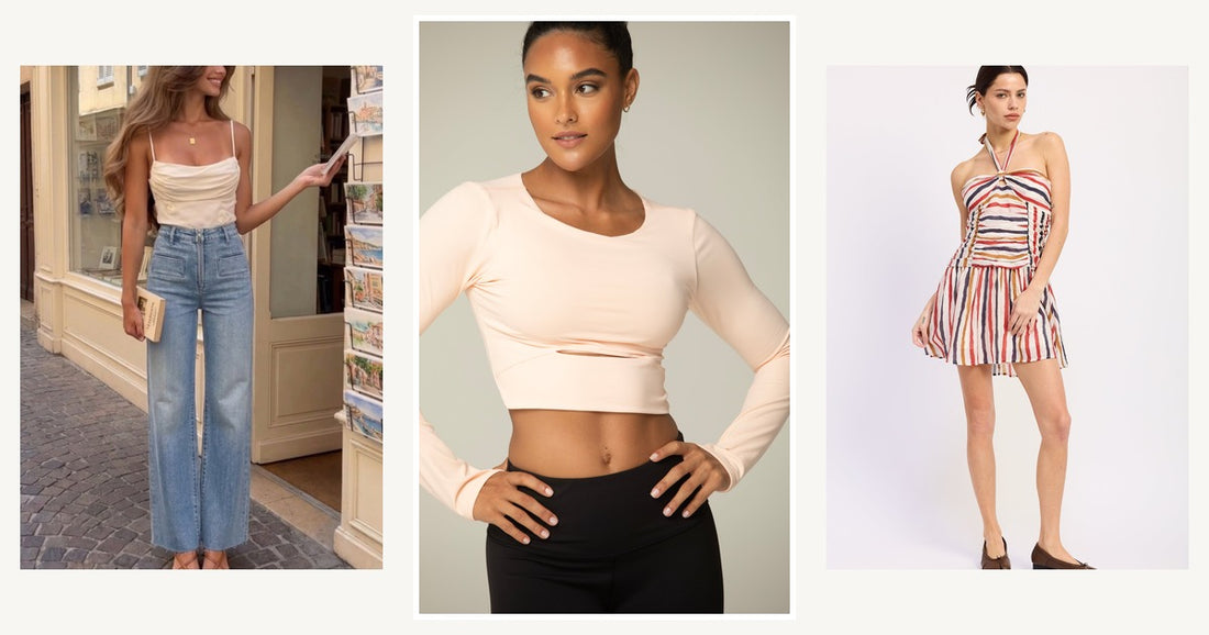 Womens Activewear What Should You Wear To Yoga Class — Mid-slit Long Sleeve Crop Top for Women – Thumbhole Activewear Shirt, Stretch Workout Top