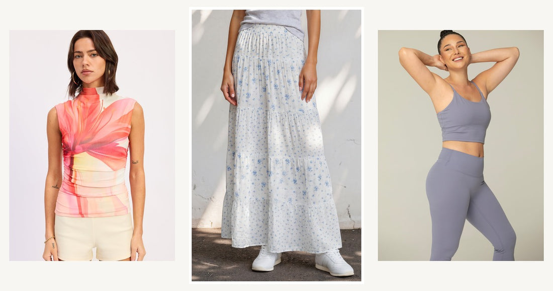 How To Effortlessly Style A Maxi Skirt — Hadley High Waist Tiny Floral Print Boho Maxi Skirt