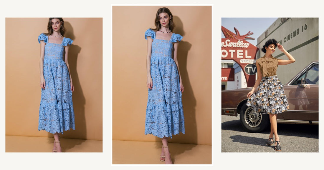 How To Layer Dresses In Spring Without Looking Bulky — Flying Tomato Still Thinking Lace Midi Dress