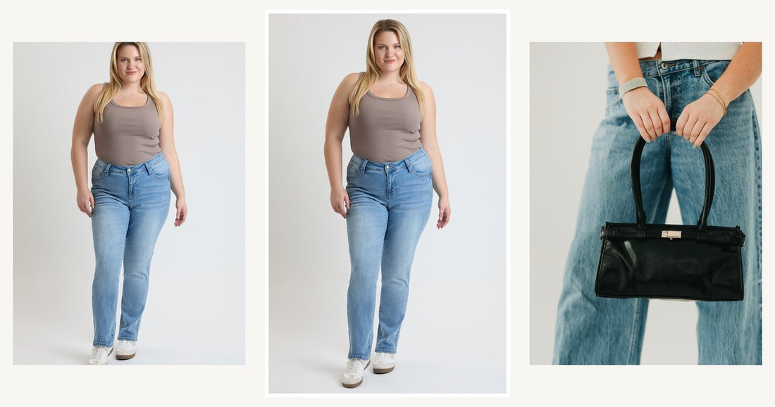 The Perfect Fit How Straight Leg Jeans Should Flatter Your Figure — Ymi Women's plus High Rise Curve Confidence Straight Jeans