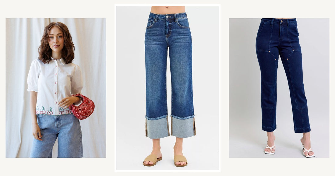 How To Choose The Right Handbag For Your Body Type — Risen Full Size Mid Rise Crop Wide Wide Cuffed Jeans plus Size