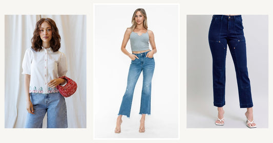 How To Choose The Right Handbag For Your Body Type — Bytos Raw Hem Distressed Mid Rise Crop Jeans