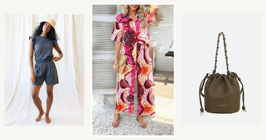 3 Piece Outfit Formula For Women — Two Pieces Printed Button Down Wide Leg Sets