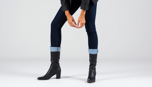 Female Model Showing - How to Cuff Jeans with Boots for a Stylish Look