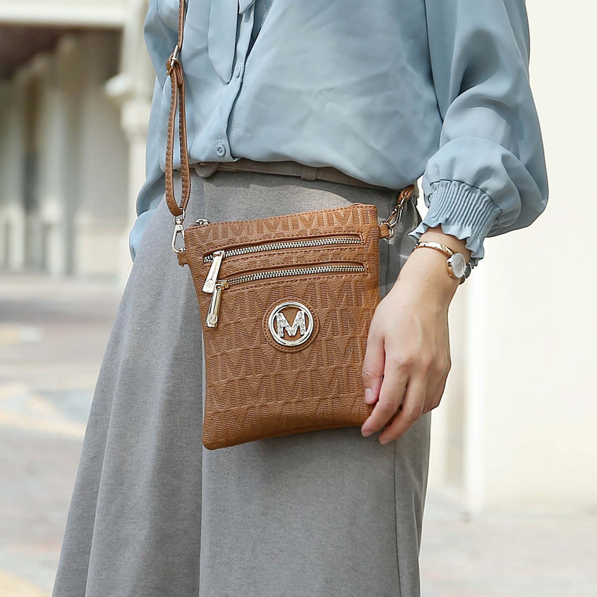 Mkf Collection by Mia K. - Andrea Signature Crossbody Bag