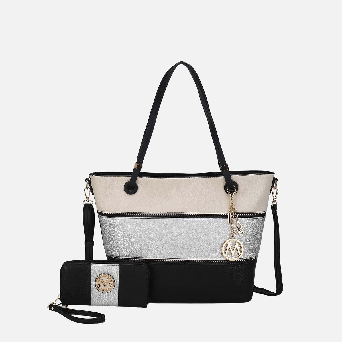 Mkf Collection by Mia K. - Vallie Tote Bag and Wallet Set