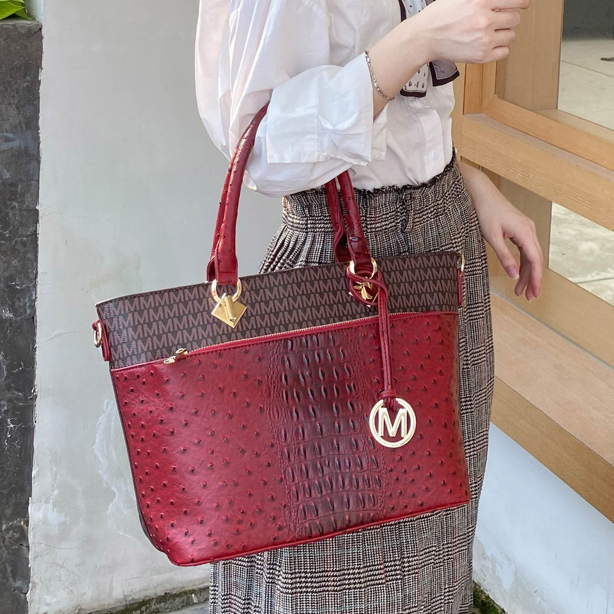 Mkf Collection by Mia K. - Grace Signature Tote Bag