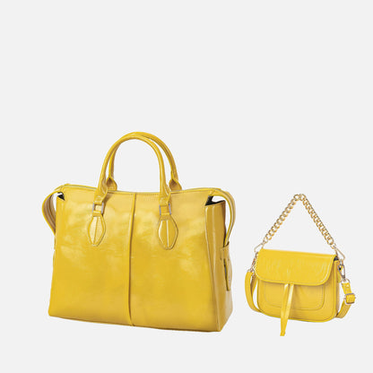 Mkf Collection by Mia K. - Yareli Tote Bag with Mini Bag- 2-piece Set