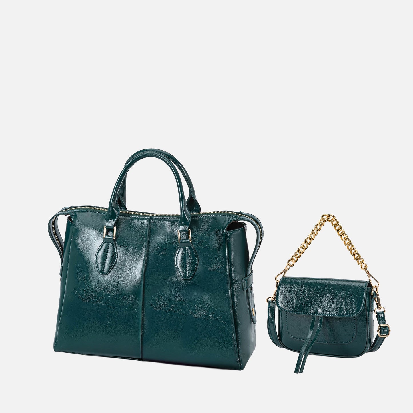 Mkf Collection by Mia K. - Yareli Tote Bag with Mini Bag- 2-piece Set