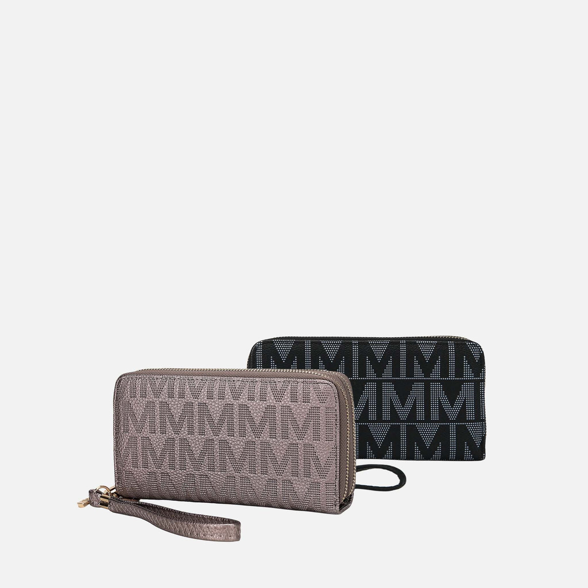 Mkf Collection by Mia K. - Kathe Embossed M Signature Wallet Wristlet Handbag