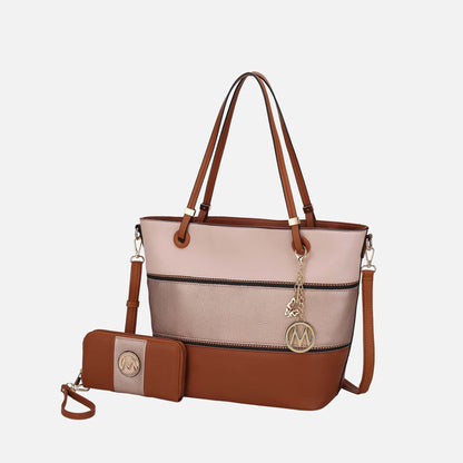 Mkf Collection by Mia K. - Vallie Tote Bag and Wallet Set