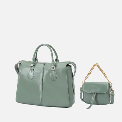 Mkf Collection by Mia K. - Yareli Tote Bag with Mini Bag- 2-piece Set