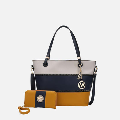 Mkf Collection by Mia K. - Vallie Tote Bag and Wallet Set