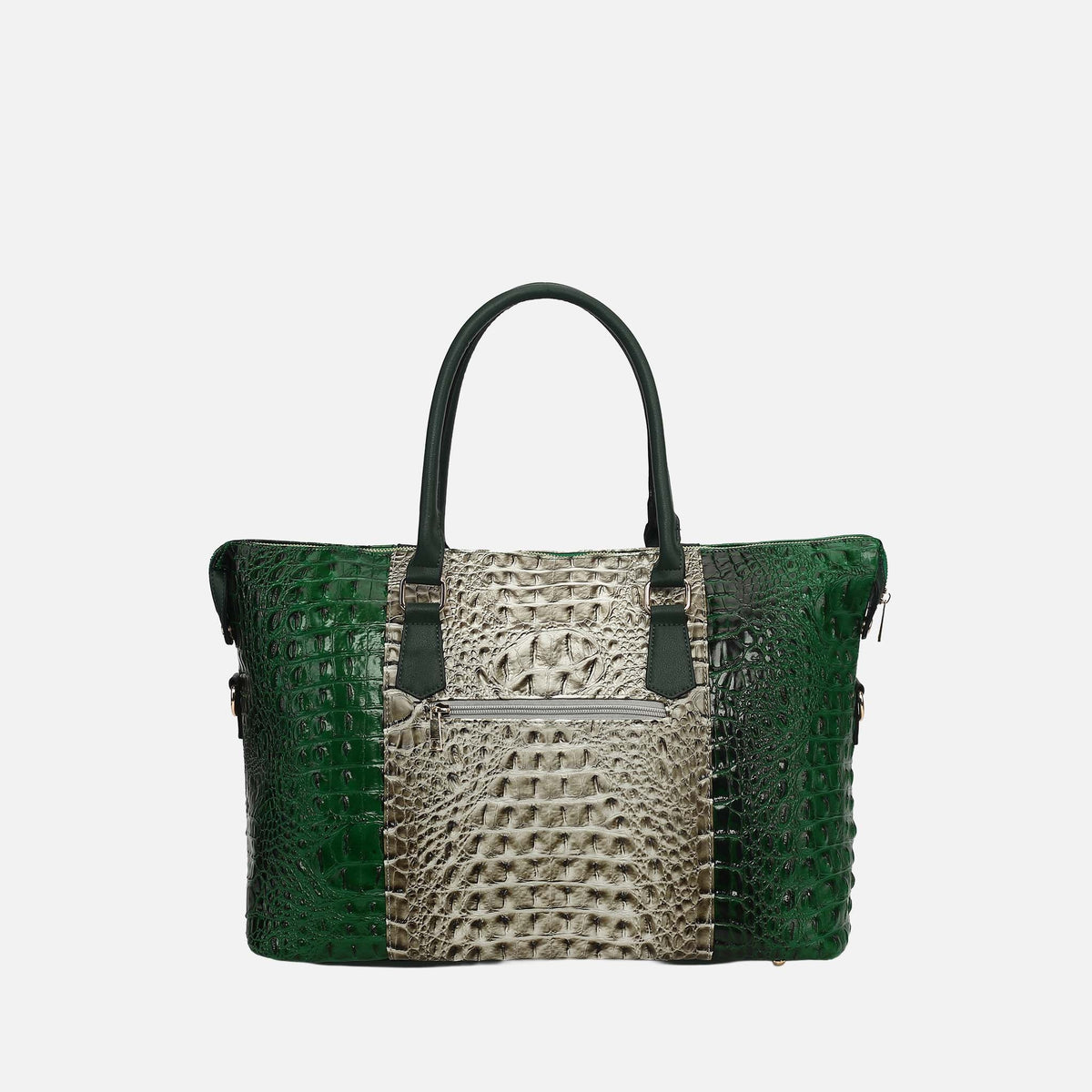 Mkf Collection by Mia K. - Raven Croc Embossed Duffel Bag
