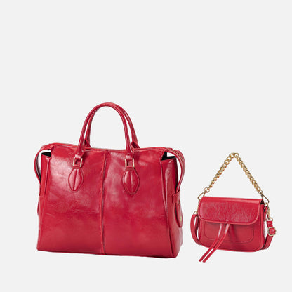 Mkf Collection by Mia K. - Yareli Tote Bag with Mini Bag- 2-piece Set