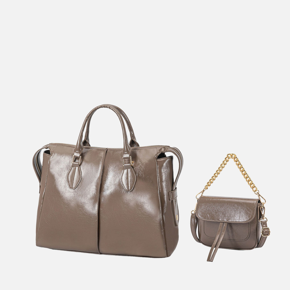 Mkf Collection by Mia K. - Yareli Tote Bag with Mini Bag- 2-piece Set