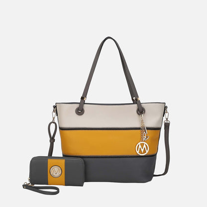 Mkf Collection by Mia K. - Vallie Tote Bag and Wallet Set