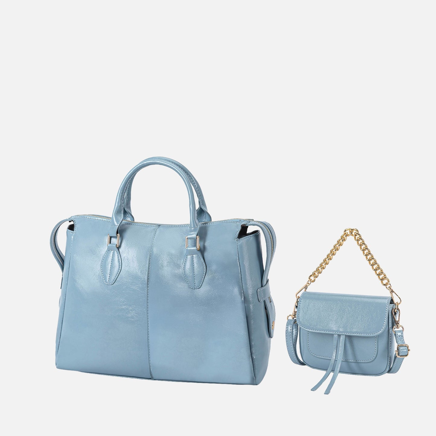 Mkf Collection by Mia K. - Yareli Tote Bag with Mini Bag- 2-piece Set