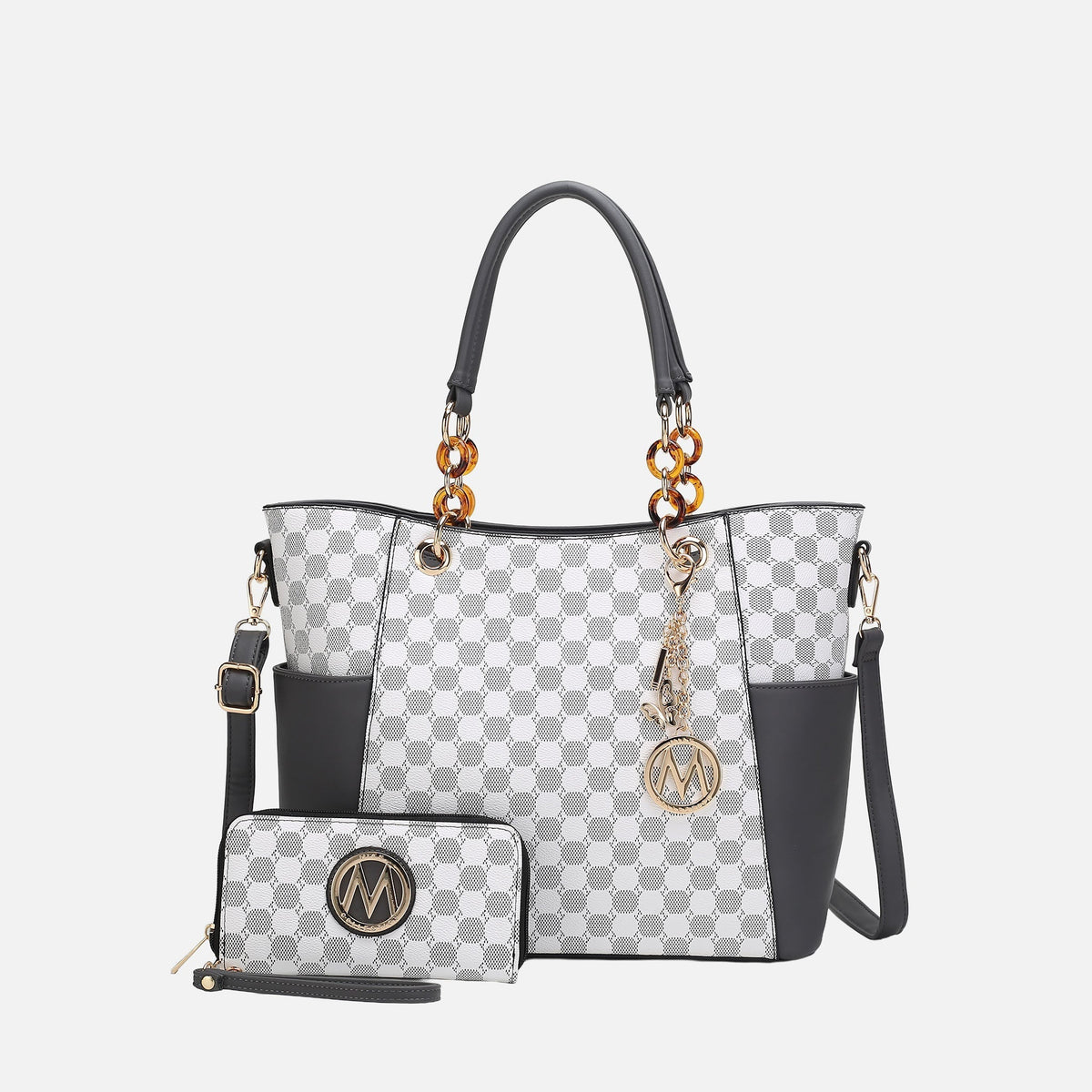 Mkf Collection by Mia K. - Merlina Tote Bag and Wallet Set