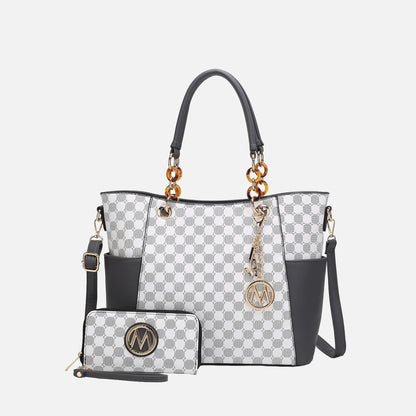 Mkf Collection by Mia K. - Merlina Tote Bag and Wallet Set